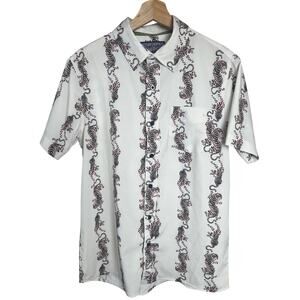 American Garage Medium Button Up Shirt Men's Animal Print